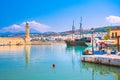 Old Venetian harbor of Rethimno, Crete.