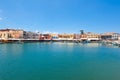 The old venetian harbour. Rethymno city, Crete island, Greece. Royalty Free Stock Photo