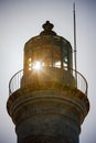 Old Venetian lighthouse in Chania on the island of Crete Royalty Free Stock Photo