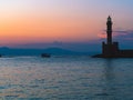 Old Venetian Lighthouse - Chania Port, Greece Royalty Free Stock Photo