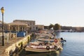 Old Venetian port of Rethymno,Greek island Crete Royalty Free Stock Photo