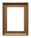 old vertical carved wide golden picture frame