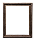 old vertical dark brown wooden picture frame
