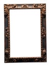 old vertical decorated bronze painting frame Royalty Free Stock Photo