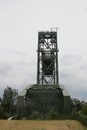 Old vertical lift brigde named `de Hef` in city center of Rotterdam, which used to be a railway bridge before tunnel came