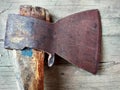 Old and very rusty hatchet