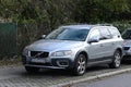 Old veteran Swedish metal grey executive 4x4 hatchback car Volvo parked 70 Cross Coutry