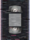 Old VHS tape displayed with an abstract background in a modern digital style Royalty Free Stock Photo