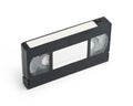 Old VHS video cassette tape with blank label Royalty Free Stock Photo