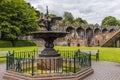 The old viaduct in the village of Coalbrookdale, Shropshire used to transport material from the nearby village of Ironbridge Royalty Free Stock Photo