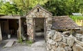 Old Victorian outhouse with coal shed Royalty Free Stock Photo