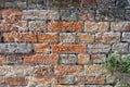 Old Victorian red brick wall closeup Royalty Free Stock Photo