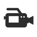 Old video camera vector icon Royalty Free Stock Photo