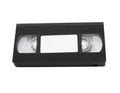 Old video cassette tape with blank label Royalty Free Stock Photo