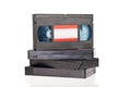 Old Video Cassette tapes Royalty Free Stock Photo