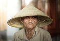 Old Vietnamese Lady with her ethnic hat