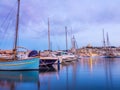 Old Vieux Port of Marseille, France, by night Royalty Free Stock Photo