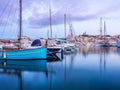 Old Vieux Port of Marseille, France, by night Royalty Free Stock Photo