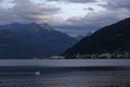 Zell am See sunset from the Zellersee lake in Austria