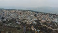 Old village Pano Lefkara in mountains, aerial view. Larnaca District, Cyprus Royalty Free Stock Photo