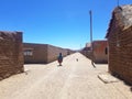 Old village in South America constructed with clay bricks and mud