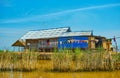 The house of villagers on Inle Lake, Myanmar Royalty Free Stock Photo