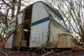 Old Vintage Abandoned Camper Camping Wagon