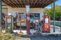 old vintage abandoned patrol station in the small village of Sisterdale in Texas, USA