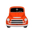old vintage american car, vector illustration,flat style, front Royalty Free Stock Photo