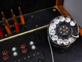 Old vintage telephone operators switchboard Royalty Free Stock Photo