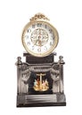 Old vintage antique clock. Antiques concept. Royalty Free Stock Photo