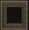 Old, vintage, antique frame isolated on black background Royalty Free Stock Photo