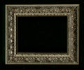 Old, vintage, antique frame isolated on black background Royalty Free Stock Photo