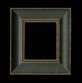 Old, vintage, antique frame isolated on black background Royalty Free Stock Photo