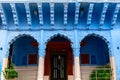 Triple Arch Doorway in old city of Jodhpur, India Royalty Free Stock Photo