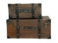 old vintage bag suitcases on isolate background (clipping path)