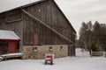 Old Vintage Barn and Sleigh Royalty Free Stock Photo