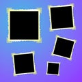 Old vintage blank photos Royalty Free Stock Photo