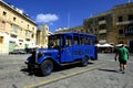Old vintage Blue bus of the island of Malta Royalty Free Stock Photo