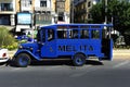 Old vintage Blue bus of the island of Malta Royalty Free Stock Photo