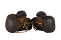 Vintage Boxing Gloves Isolated on White Background Royalty Free Stock Photo