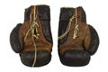 Vintage Boxing Gloves Isolated on White Background Royalty Free Stock Photo