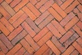 Old vintage brick walkway for texture or background. Royalty Free Stock Photo