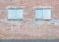 Old vintage brick wall with windows Royalty Free Stock Photo