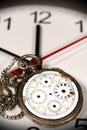 Old and Vintage Broken Pocket Watch Royalty Free Stock Photo