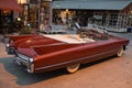 Old vintage brown car at Night market, Srinakarin road