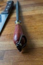 Old Vintage butcher stile for sharpening knives