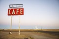 Route 66, Old Vintage Cafe Sign Royalty Free Stock Photo