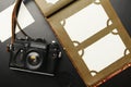 Old vintage camera with album Royalty Free Stock Photo