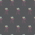 Old vintage camera Seamless Background. Vector illustration. Sea